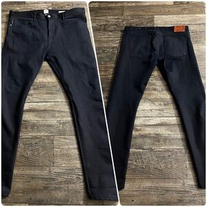 Hiroshi Kato “Needle” Skinny Fit Indigo-Black Denim – 38x34 – Barely Worn